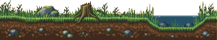 A strip of night meadow